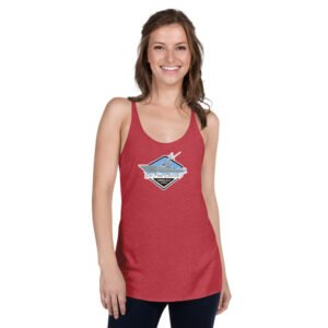 womens racerback tank top vintage red front 6274d9312e8e5