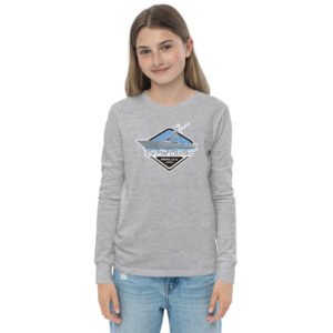 Youth deep sea fishing charters long sleeve tee grey