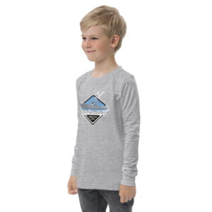 Youth deep sea fishing charters long sleeve tee grey