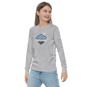Youth deep sea fishing charters long sleeve tee grey