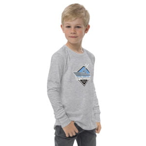 Youth deep sea fishing charters long sleeve tee grey