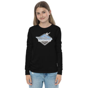 Youth deep sea fishing charters long sleeve tee black