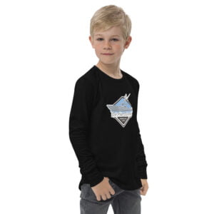 Youth deep sea fishing charters long sleeve tee black