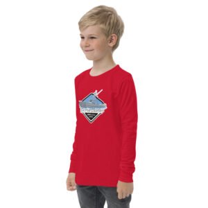 Youth deep sea fishing charters long sleeve tee red