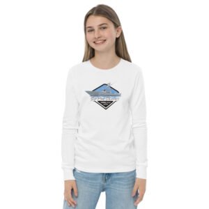Youth deep sea fishing charters long sleeve tee white