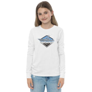 Youth deep sea fishing charters long sleeve tee white