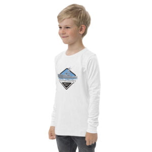Youth deep sea fishing charters long sleeve tee white