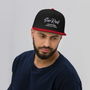 flat bill cap black red front 6351d18b016db